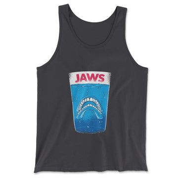 Jaws Teeth Men/Unisex Tank in Dark Grey color
